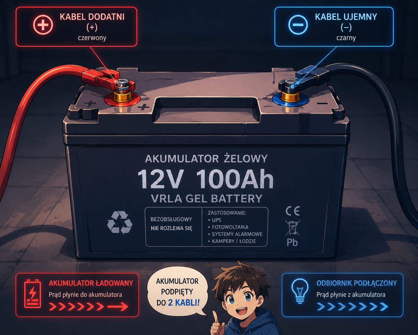 Czy akumulator żelowy może być jednoczesnie ładowany i rozładowywany ?